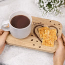 Gift For Mother, Gift For Grandma, Happy - Mom Grandma Sweethearts - Personalized Serving Board With Cup Holder