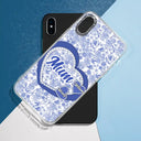 Gift For Mother, Mom - Children, Family, Happy - Mom Grandma Sweethearts Toile De Jouy Pattern - Personalized Clear Phone Case