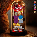 Gift For Mother, Gift For Women, Love - Mom I Hope Every Time You Light This Up - Personalized Everlasting Rose Dome Lamp
