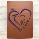 Gift For Wife,Gift For Mother,Gift For Grandma,Happy - Mom Mum Grandma Sweethearts - Personalized Leather Journal