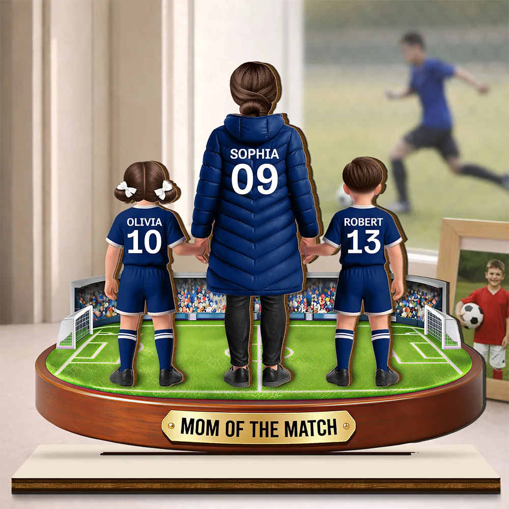 Mom Mum Of The Match - Personalized Custom Shaped Wooden Plaque
