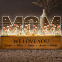 Gift For Mother, Mom - Children, Happy - Mom We Love You Birth Month Flower - Personalized Custom Shaped LED Light