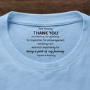 Gift For Father,Gift For Men,Happy,Gift For Mother,Gift For Women,Teacher,Gifts For Colleagues,Gift For Bestie - Mommy Daddy Thank You For Being A Part Of My Journey - Personalized T Shirt