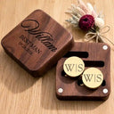 Gift For Brother, Gift For Cousin, Gift For Sibling, Romantic, Wedding, Monogram - Monogram Best Man Groomsman Wedding Gifts - Personalized Circular Cufflinks