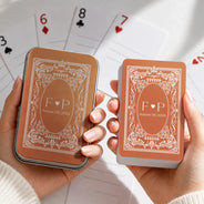 Romantic,Gift For Couples,Wedding,Monogram - Monogram Bride Groom Wedding Guest Book - Personalized Playing Cards