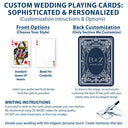 Romantic,Gift For Couples,Wedding,Monogram - Monogram Bride Groom Wedding Guest Book - Personalized Playing Cards