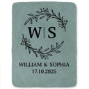 Gift For Couples,Old Couples,Gift For Husband,Gift For Wife,Gift For Boyfriend,Gift For Girlfriend,Love,Top Market - Monogram Couple's Names - Personalized Fleece Blanket, Sherpa Blanket