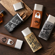 Top Market,Confident,Gift For Men,Gift For Yourself,Monogram - Monogram I’ll Be In The Backyard - Personalized Cigar Case