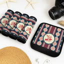 Gift For Yourself,Summer,Travel,Happy,Gift For Women,Gift For Men - Monogram Initial Tribal Pattern - Personalized Luggage Handle Wrap