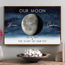 Wedding Anniversary,Gift For Couples,Gift For Husband,Gift For Wife,Gift For Boyfriend,Gift For Girlfriend,Happy - Moon Phase Our Moon The Start Of Our Us Anniversary Gift - Personalized Poster