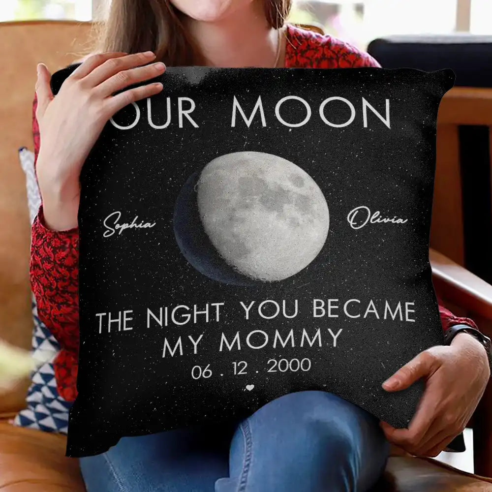 Gift For Couples,Gift For Husband,Gift For Wife,Gift For Boyfriend,Gift For Girlfriend,Parents,Gift For Mother,Gift For Father,Married ,Engaged,Love - Moon Phase The Beginning Of Our Forever - Personalized Pillow