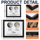 New Mom,Sentimental,Gift For Mother,Moon Phase - Moon Phase The Day You Became My Mom - Personalized LED Light Shadow Box