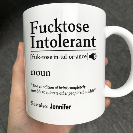 Morning Intolerant Funny - Personalized Mug
