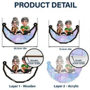 Gift For Mother,Mom,Children - Mother Daughter Son We Love You Mom 3D Cartoon - Personalized Window Hanging Suncatcher Ornament