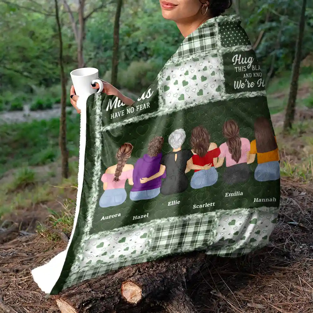 Gift For Women,Gift For Mother,Mom'Daughters (Adult),Gift For Daughter,Love - Mother Daughters Hug This Blanket - Personalized Fleece Blanket, Sherpa Blanket