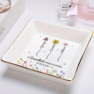 Gift For Daughter,Gift For Grandkids,Mom - Daughters (Adult),Happy - Mother If Daughters Were Flower I'd Pick You - Personalized Ring Dish