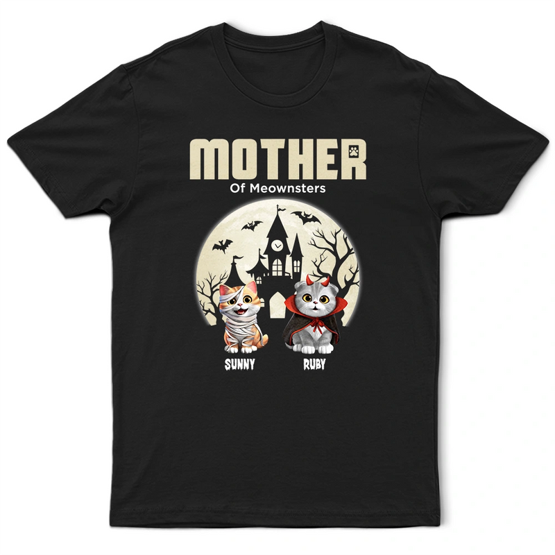 Halloween,Cat Lovers,Cat Mom,Pet Lovers,Happy - Mother Of Little Meowsters - Personalized T Shirt