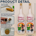Gift For Mother, Mom - Daughters (Adult), Happy - Mother & Daughters A Bond That Can't Be Broken Background - Personalized Bottle Light