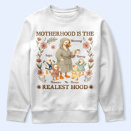 Motherhood Is The Realest Hood - Personalized T Shirt