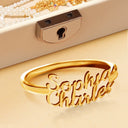 Gift For Couples, Gift For Husband, Gift For Wife, Gift For Boyfriend, Gift For Girlfriend, Gift For Yourself, Gift For Women, Gift For Men, Gift For Sibling, Gift For Sisters, Gift For Brothers, Gift For Bestie, Love - Multiple Stacked Names - Personalized Custom Shaped Ring