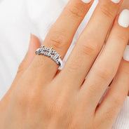 Gift For Couples, Gift For Husband, Gift For Wife, Gift For Boyfriend, Gift For Girlfriend, Gift For Yourself, Gift For Women, Gift For Men, Gift For Sibling, Gift For Sisters, Gift For Brothers, Gift For Bestie, Love - Multiple Stacked Names - Personalized Custom Shaped Ring