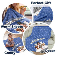 Gift For Yourself,Gift For Women,Gift For Men,Pet Mom,Pet Lovers,Pet Dad,Dog Lovers,Dog Mom,Dog Dad - My Dog Cuddling Blanket Corner - Personalized Fleece Blanket, Sherpa Blanket