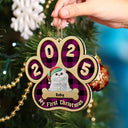 Pet Lovers,Pet Mom,Pet Dad,Pet Couple,Cat Lovers,Cat Mom,Cat Couple,Cat Dad,Dog Lovers,Dog Mom,Dog Dad,Dog Couple,Gift For Women,Gift For Men,Gift For Husband,Gift For Wife,Gift For Boyfriend,Gift For Girlfriend,Gift For Yourself,Happy,Christmas - My First Christmas Dog Cat 3D Effect - Personalized 2-Layered Mix Ornament
