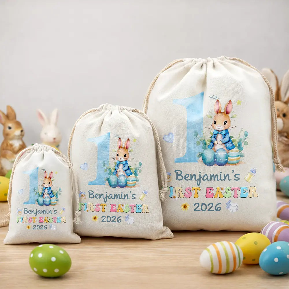 Easter,New baby,Dad - Sons,Gift For Son,Mom - Sons,Gift For Daughter,Dad - Daughters (Young),Mom - Daughters (Young),Gift For Kids,Gift For Grandkids,Happy - My First Easter - Personalized Favor Bag