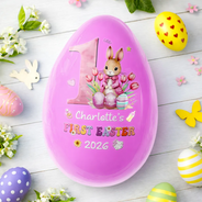 Easter,New baby,Dad - Sons,Gift For Son,Mom - Sons,Gift For Daughter,Dad - Daughters (Young),Mom - Daughters (Young),Gift For Kids,Gift For Grandkids,Happy - My First Easter - Personalized Fillable Egg