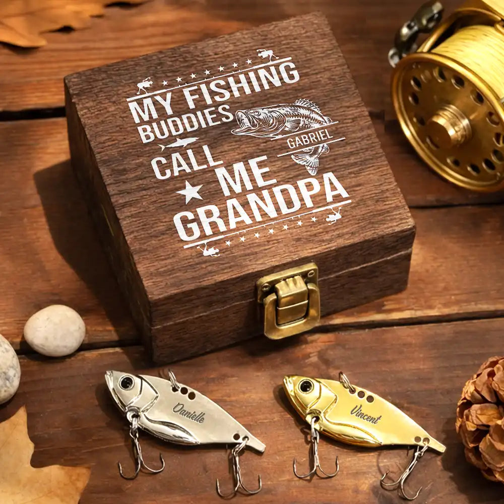 My Fishing Buddies Call Me Dad - Personalized Metal Fish Lure Set