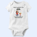 New Mom,New baby,Happy - My Love For You Is Big New Mom - Personalized Baby Onesie