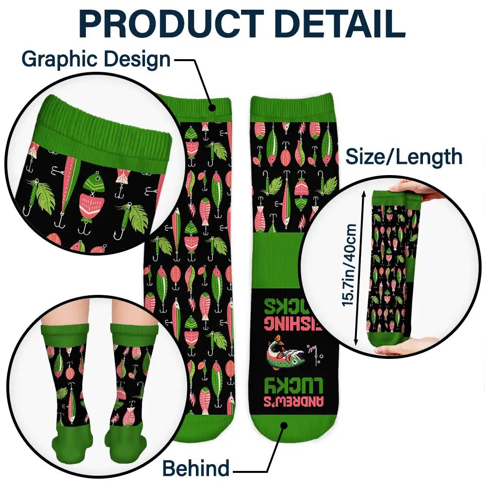 My Lucky Fishing Socks - Personalized Socks