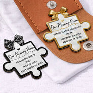 Family,Parents,Gift For Grandparents,Memorial,Sad - My Missing Piece Memorial - Personalized Wooden Pocket Hug