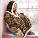 Reading, Gift For Yourself - My Reading Blanket Just A Girl Who Loves Books - Personalized Wearable Hooded Blanket
