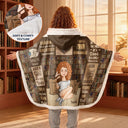 Reading, Gift For Yourself - My Reading Blanket Just A Girl Who Loves Books - Personalized Wearable Hooded Blanket

