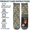 Reading, Gift For Yourself, Gift For Women, Happy - My Reading Socks Reading Girl With Birth Month Flower - Personalized Socks
