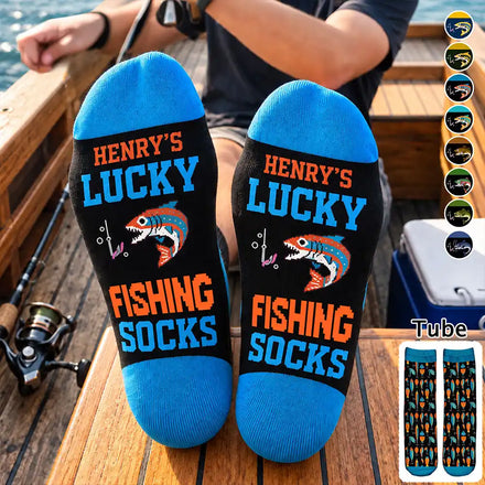 My Lucky Fishing Socks - Personalized Socks