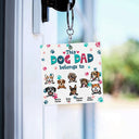 Dog Mom Dog Dad Cute Colorful Paw Prints - Birthday Gift For Pet Lovers - Personalized Custom Acrylic Keychain