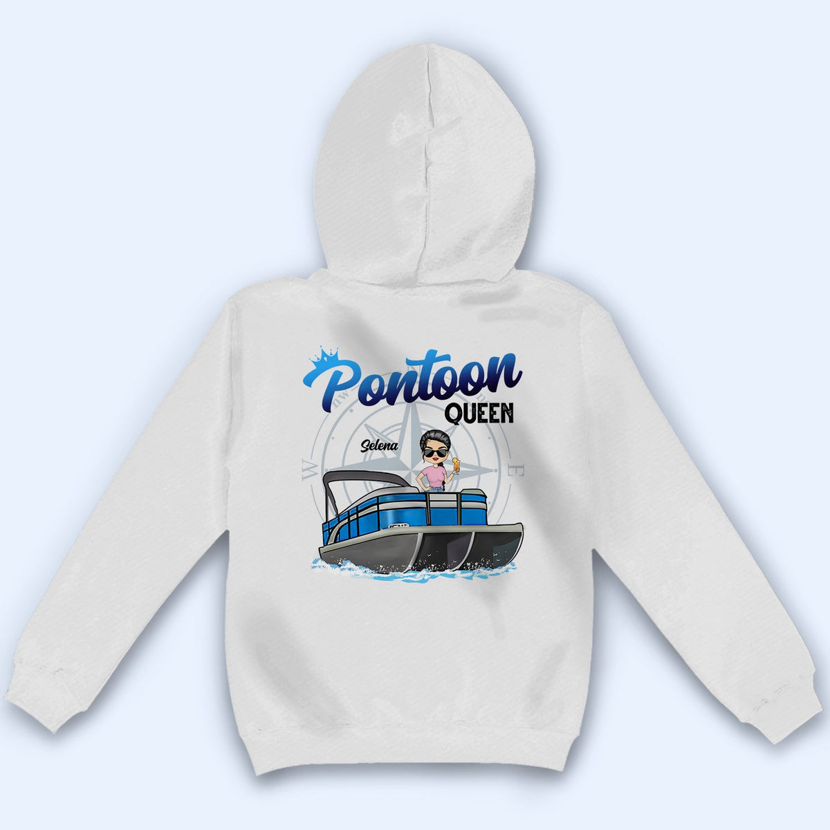 Boating Pontoon Queen - Birthday Gift For Women, Pontooning Lovers, Lake Lovers, Travelers - Personalized Custom T Shirt