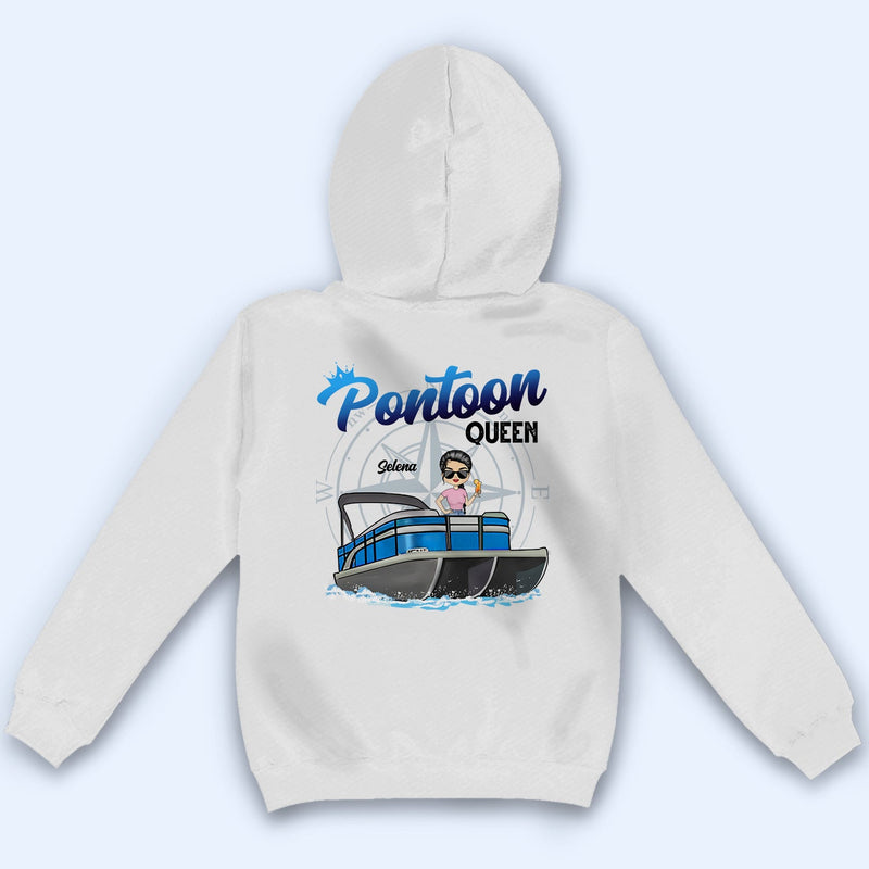 Boating Pontoon Queen - Birthday Gift For Women, Pontooning Lovers, Lake Lovers, Travelers - Personalized Custom T Shirt