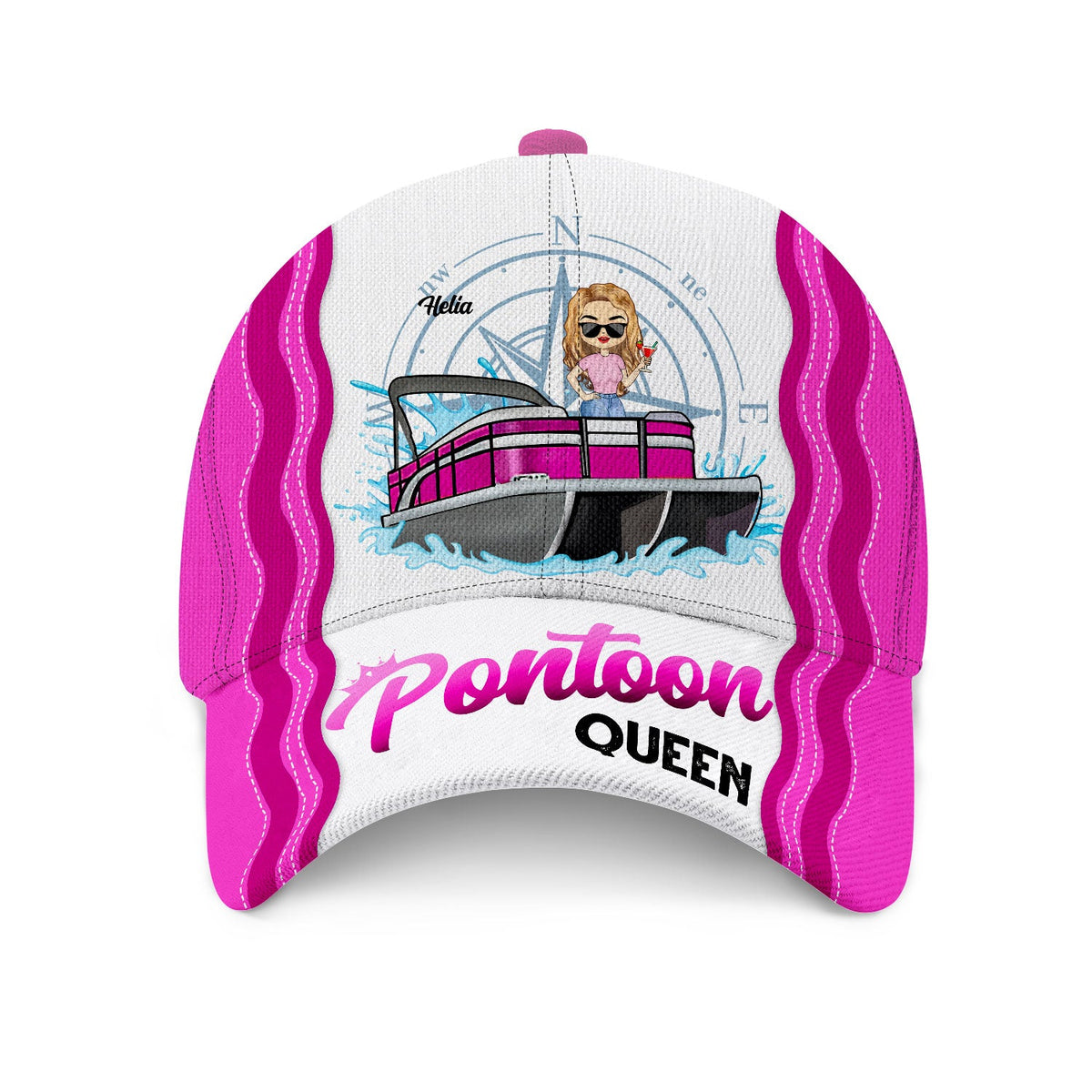 Boating Pontoon Queen Tritoon Queen - Gift For Pontooning Lovers, Lake Lovers, Travelers - Personalized Classic Cap