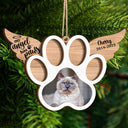 Custom Photo My Angel Has Paws Dog Cat - Pet Memorial Gift, Christmas Gift - Personalized Custom 2-Layered Wooden Ornament