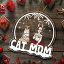 Cat Mom Cat Dad - Christmas Gift For Cat Lovers - Personalized Custom Shaped Acrylic Ornament