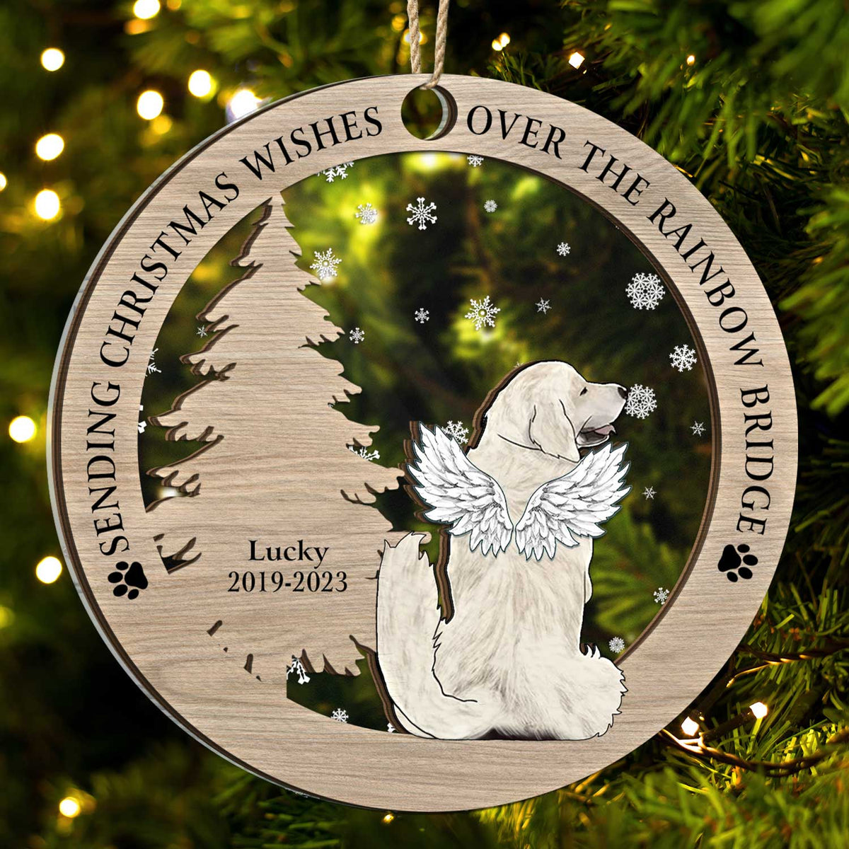 Memorial Dog Cat - Christmas Keepsake Gift For Pet Lovers - Personalized 2-Layered Mix Ornament