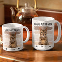 Custom Photo Life Is Better With Dog Cat - Gift For Pet Lovers - Personalized White Edge-to-Edge Mug