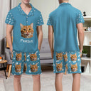 Custom Photo Pet Faces - Gift For Dog Lovers, Cat Lovers - Personalized Short Pajamas Set