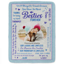 Custom Photo Besties Forever - Birthday Gift For BFF Best Friends, Sisters - Personalized Fleece Blanket