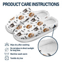 Custom Photo Dog Cat Faces - Gift For Pet Lovers - Personalized Fluffy Slippers