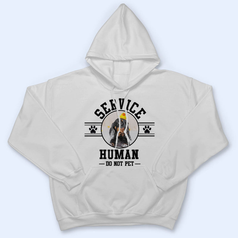 Custom Photo Dog Cat Service Human Do Not Pet - Gift For Pet Lovers - Personalized T Shirt