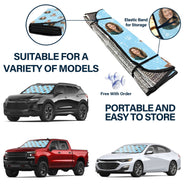 Custom Photo Pet Faces Human Faces - Gift For Dog Lovers, Cat Lovers, Family - Personalized Auto Sunshade
